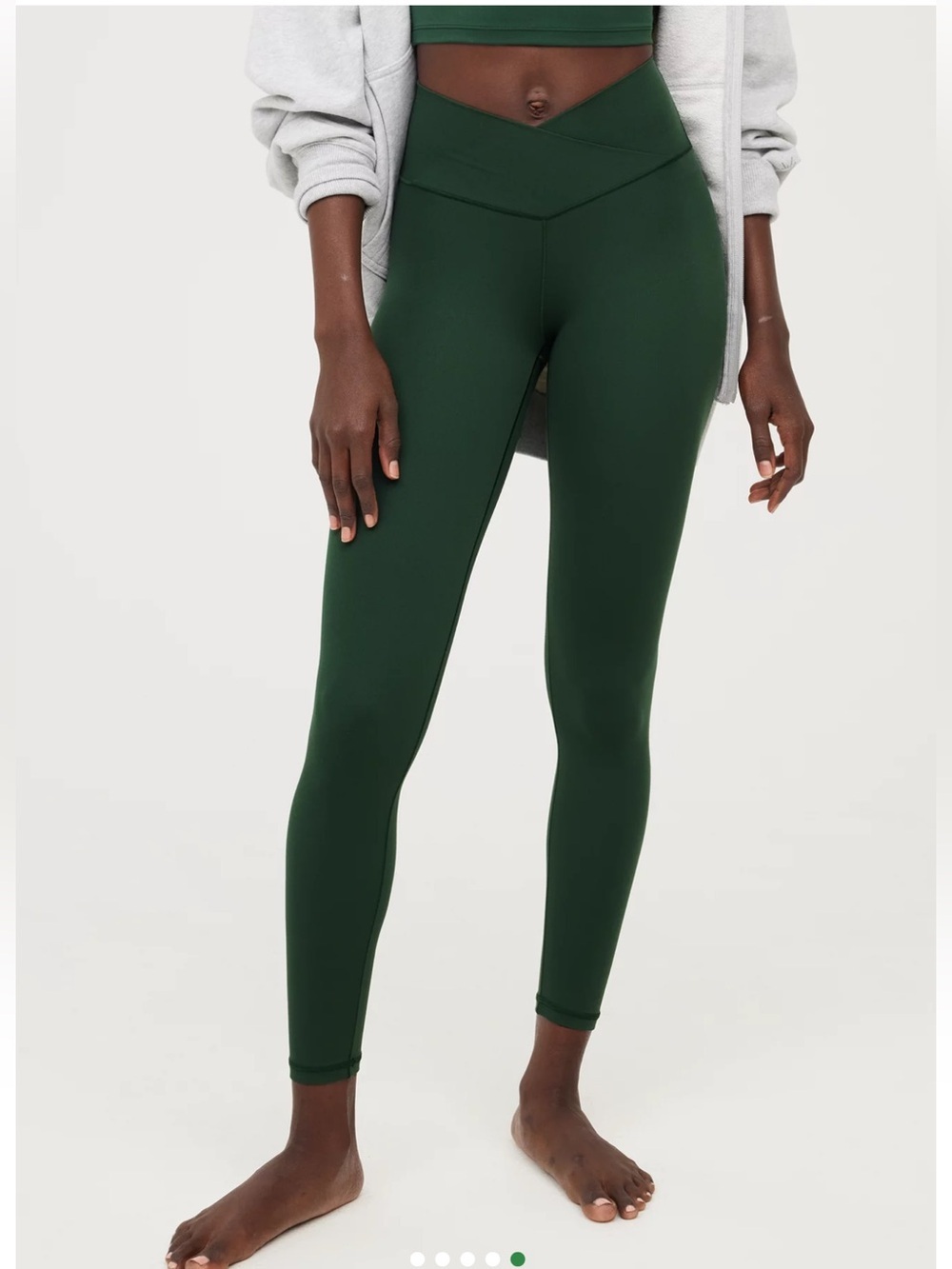 aerie Offline 7/8 Crossover Leggings in Sycamore Size M - Picture 2 of 8
